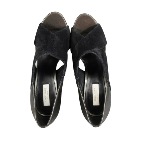 Cole Haan Shoes Women 7 Pump Fashion Stiletto Formal Party Suede Patent Open Toe