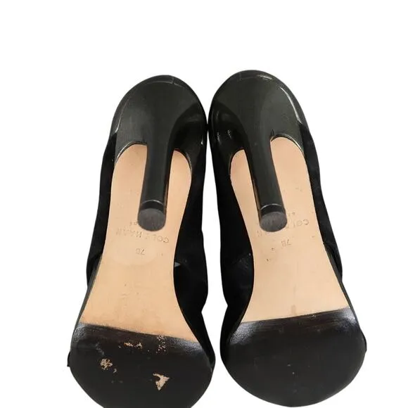 Cole Haan Shoes Women 7 Pump Fashion Stiletto Formal Party Suede Patent Open Toe