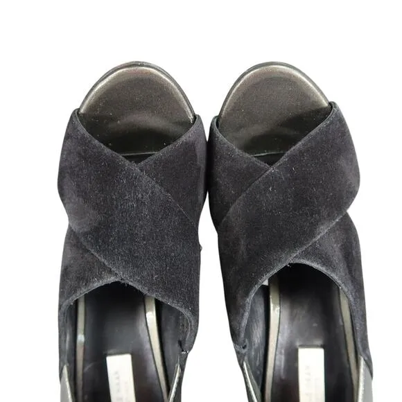 Cole Haan Shoes Women 7 Pump Fashion Stiletto Formal Party Suede Patent Open Toe