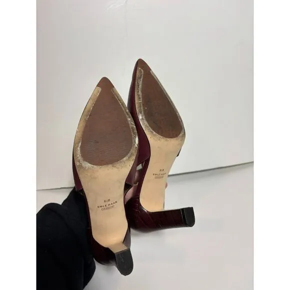 Cole Haan Shoes Women's 8.5 (B) Plum Purple Red Viera Pointed Toe Heels Pumps