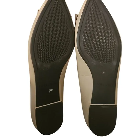 Cole Haan Tan Beige TALI bow Flats Sz 8 SH462