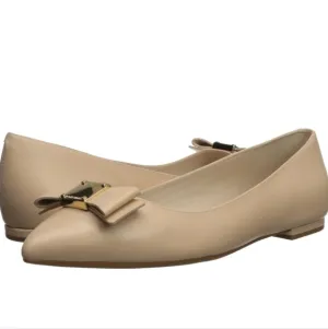 Cole Haan Tan Beige TALI bow Flats Sz 8 SH462
