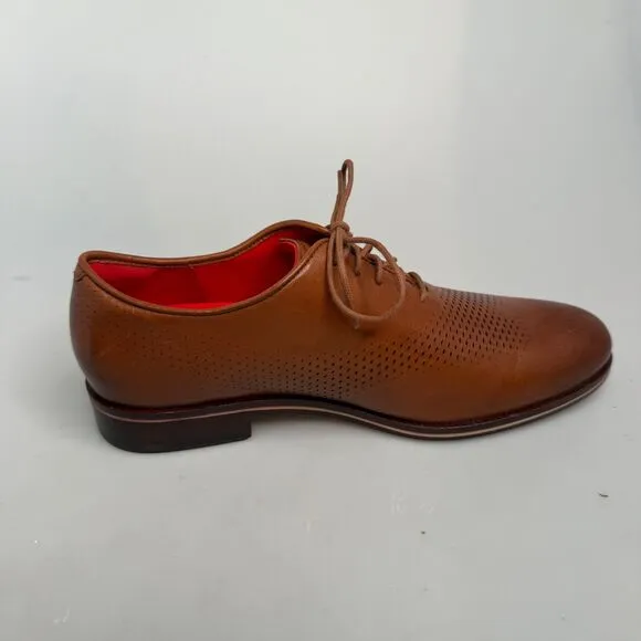 Cole Haan Washington Grand Laser Wingtip Oxfords Men Size 9M Brown Leather NWOT