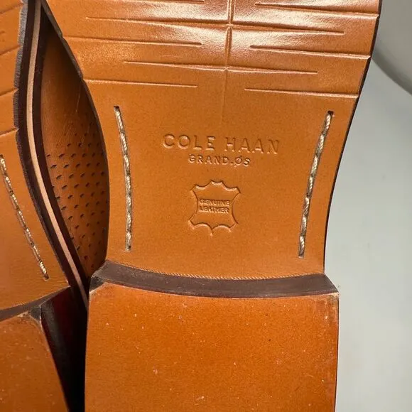 Cole Haan Washington Grand Laser Wingtip Oxfords Men Size 9M Brown Leather NWOT
