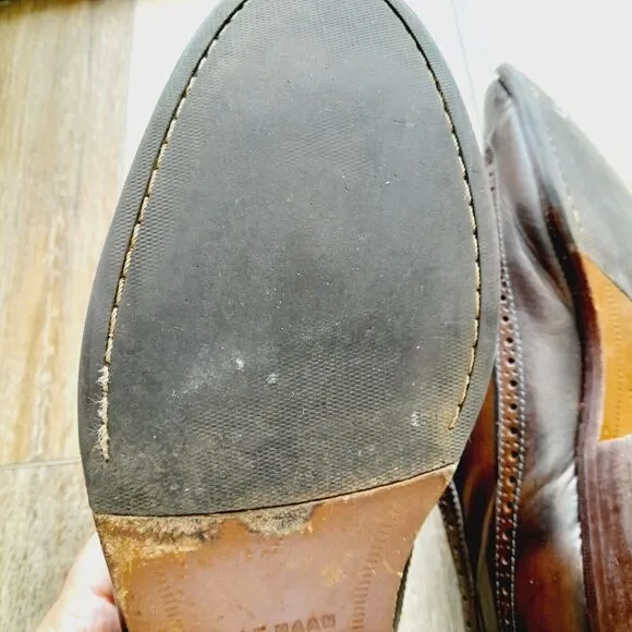 Cole Haan Williams Wingtip Oxford Shoes Brown Leather Career Business Sz:12 M