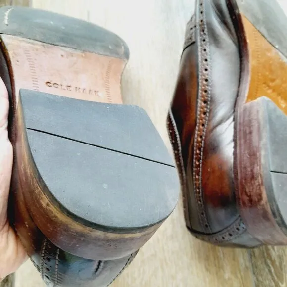 Cole Haan Williams Wingtip Oxford Shoes Brown Leather Career Business Sz:12 M