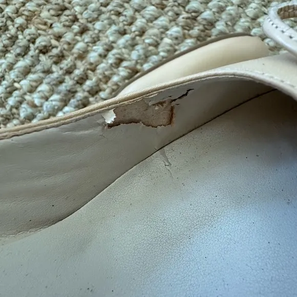 Cole Haan Women’s Elsie Bow Wedge Sz 9.5 Beige Slip On Shoes MSRP $180. NWOT