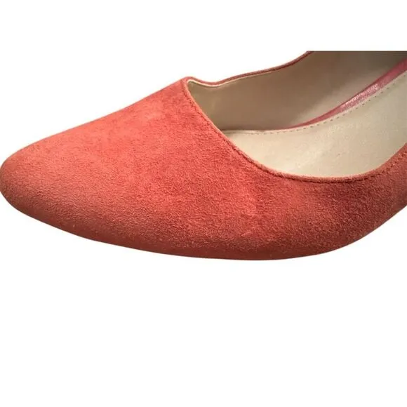 Cole Haan Women's Red Suede Pointed Toe Block Heels Size 8B