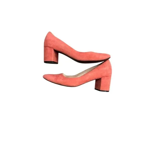 Cole Haan Women's Red Suede Pointed Toe Block Heels Size 8B