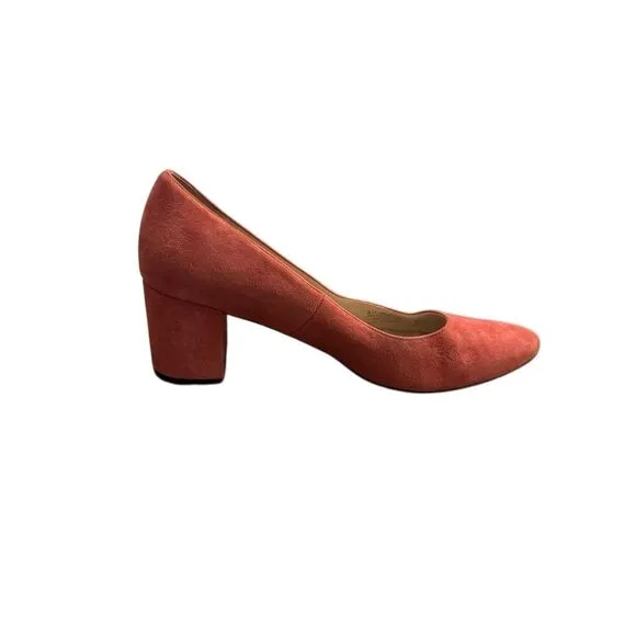 Cole Haan Women's Red Suede Pointed Toe Block Heels Size 8B