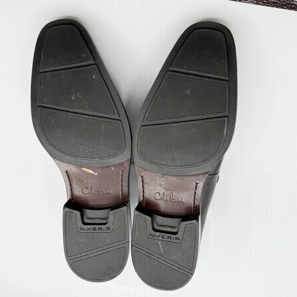 COLE HAAN x NIKEAir Slip On Leather Venetian Loafers Size 13 Mens Black