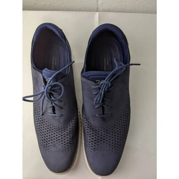 Cole Haan Zerogrand Stitchlite Men Wingtip Oxford Shoes US Size 14M Blue