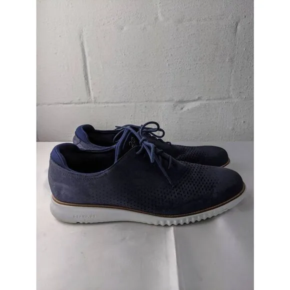 Cole Haan Zerogrand Stitchlite Men Wingtip Oxford Shoes US Size 14M Blue