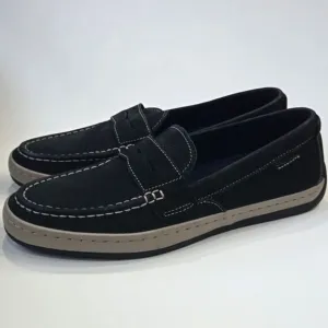 Cole Haan Claude Black Suede Penny Loafer Casual Preppy Boating Mens Size 9.5