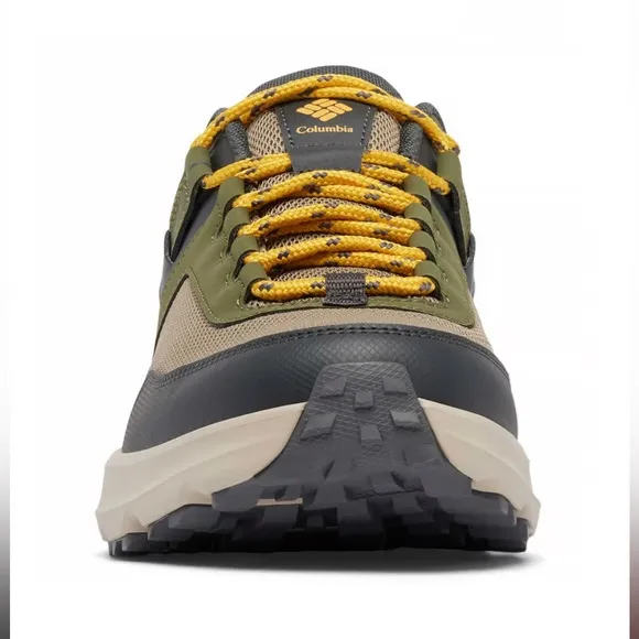 Columbia Konos Low Shoes Beige Green Yellow Hiking Shoes Size 10