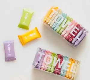 Compressed Towels Travel Pack Disposable Compressed Face Towel Portable Thickened Candy Pack For All Ages ( Pack of 14)