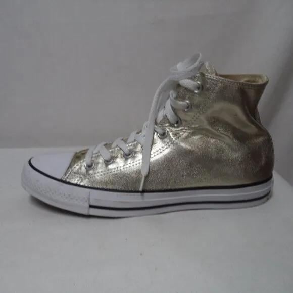 Converse All Star Gold high top tennis shoes sneakers NEW Size Sz Women 10 Men 8