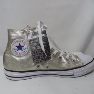 Converse All Star Gold high top tennis shoes sneakers NEW Size Sz Women 10 Men 8