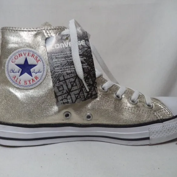 Converse All Star Gold high top tennis shoes sneakers NEW Size Sz Women 10 Men 8