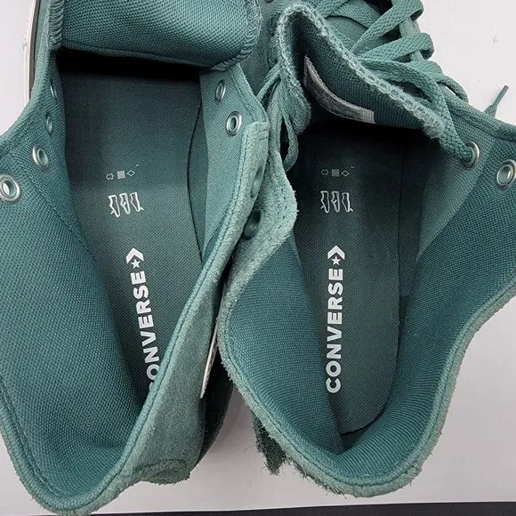 Converse All Star High Top Leather Green Casual Skateboarding Shoes - 171465C