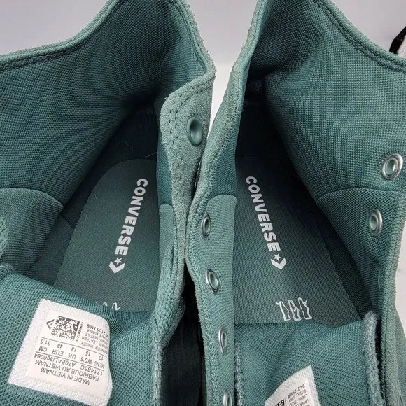 Converse All Star High Top Leather Green Casual Skateboarding Shoes - 171465C