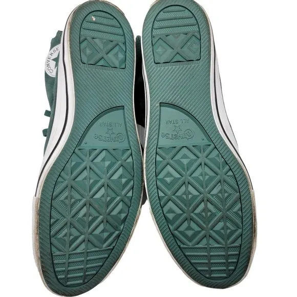 Converse All Star High Top Leather Green Casual Skateboarding Shoes - 171465C