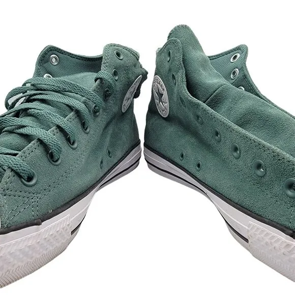 Converse All Star High Top Leather Green Casual Skateboarding Shoes - 171465C