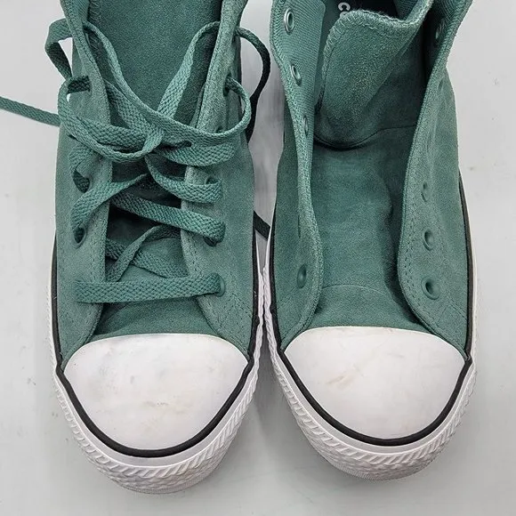 Converse All Star High Top Leather Green Casual Skateboarding Shoes - 171465C