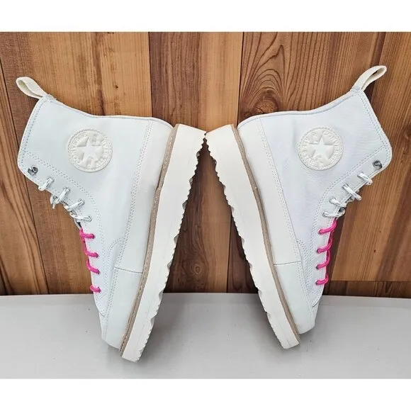 Converse Chuck Taylor Crafted Boot HI Egret Ivory Women's Shoes Size 10