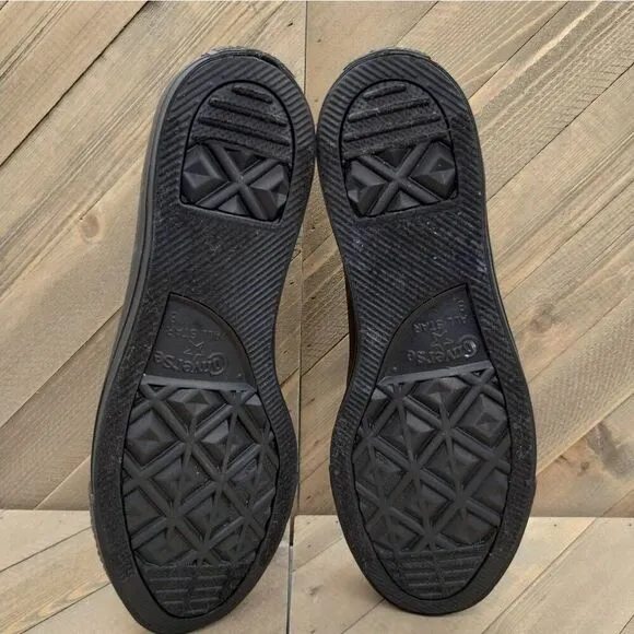Converse Chuck Taylor All Star Low Triple Black Casual Sneakers‎ Mens Size 8