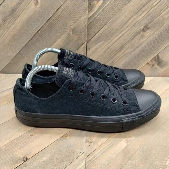 Converse Chuck Taylor All Star Low Triple Black Casual Sneakers‎ Mens Size 8