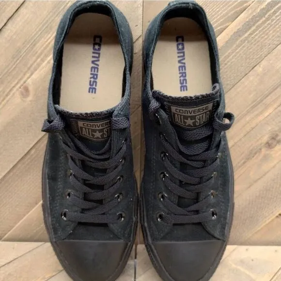 Converse Chuck Taylor All Star Low Triple Black Casual Sneakers‎ Mens Size 8