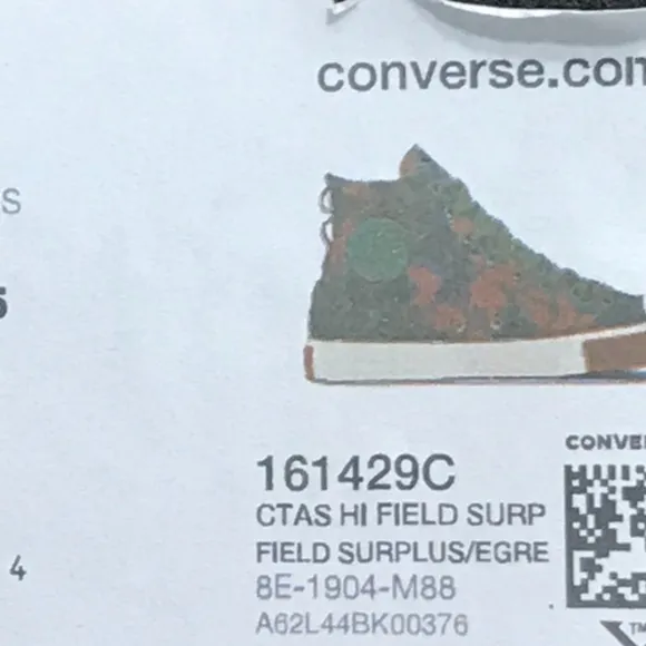 Converse CTAS Hi Cordura Camo Sneakers Field Shoes