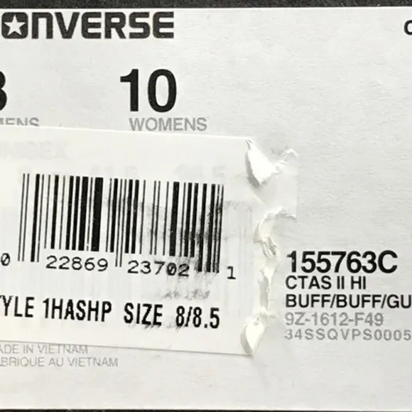 Converse CTAS II Hi Buff Buff Gum Shoes