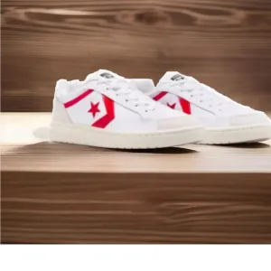 Converse Pro Blaze Classic Leather Shoes Men Size 9 Women 10.5 White Red A08645C