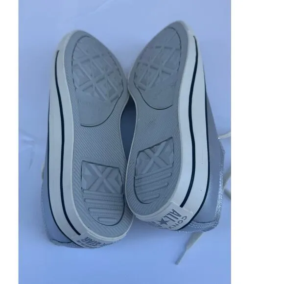Converse Women's Silver Metallic Chuck Taylor All Star Low Leather Size 7