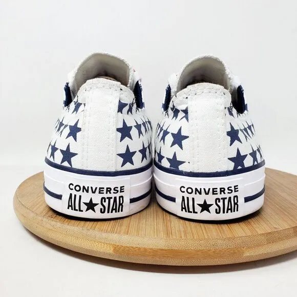 Converse American Flag Shoes Womens 10.5 Red White Blue Stars Stripes July 4th