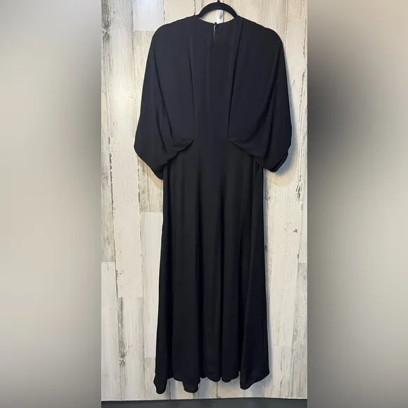 COS Black Draped Pleated Maxi Dress 12