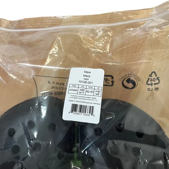 Crocs Baya Black New Size men 9 / women 11