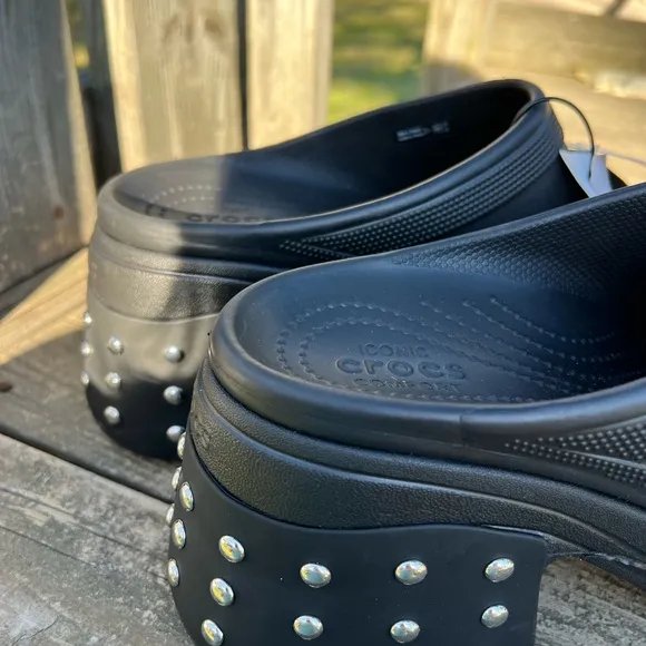 Crocs Siren Studded Prom Party Platform Unisex Heels Clogs Mules Shoes Size M11
