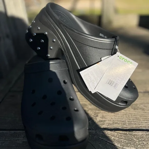 Crocs Siren Studded Prom Party Platform Unisex Heels Clogs Mules Shoes Size M11
