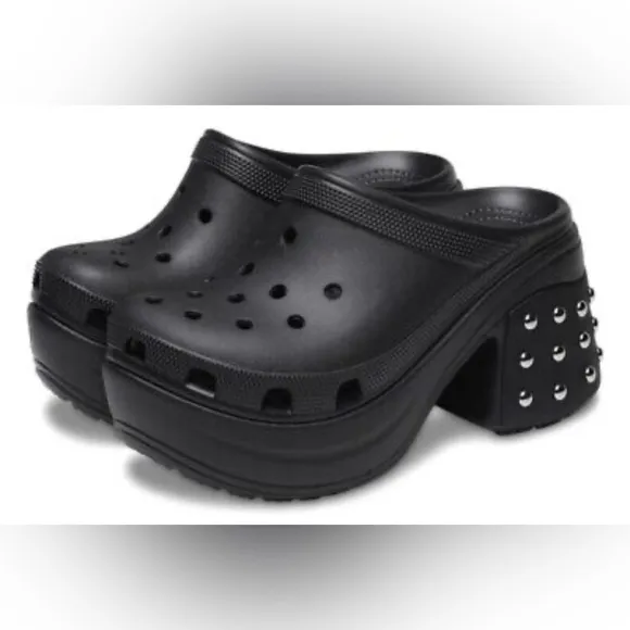 Crocs Siren Studded Prom Party Platform Unisex Heels Clogs Mules Shoes Size M11