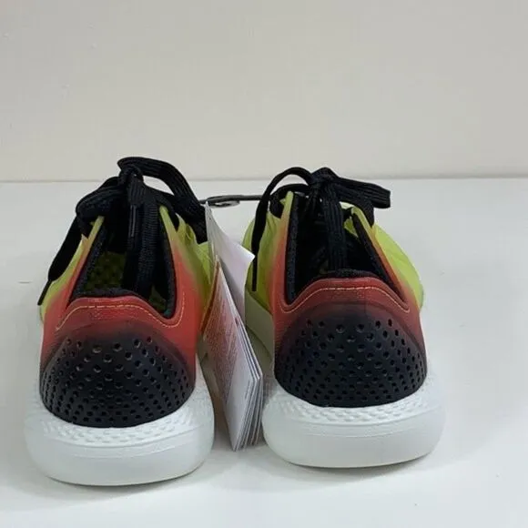 Crocs Yellow &amp; Red Lite Ride Casual Sneakers men’s Size 9
