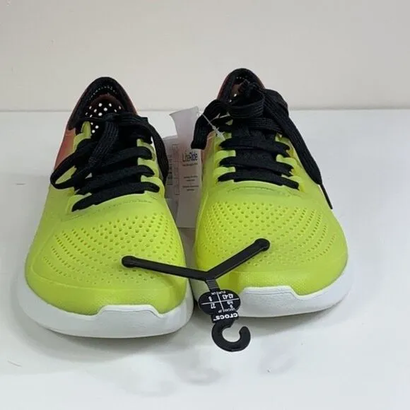 Crocs Yellow &amp; Red Lite Ride Casual Sneakers men’s Size 9