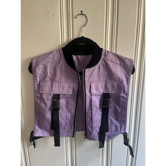 Cropped vest purple size medium