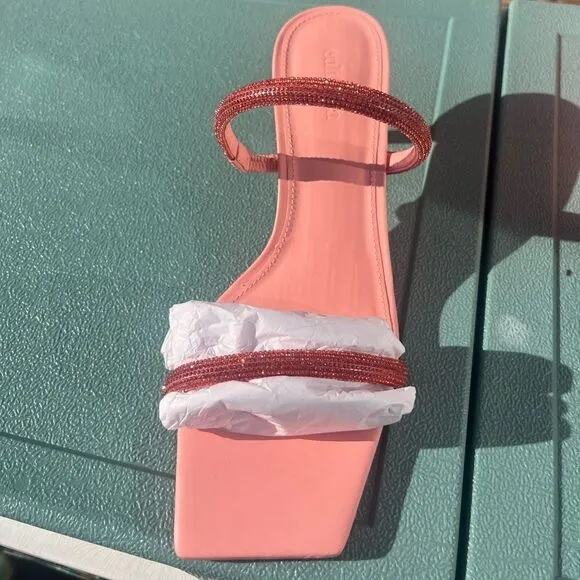 Cult Gaia Nami Crystal Embellished Sandals NIB
