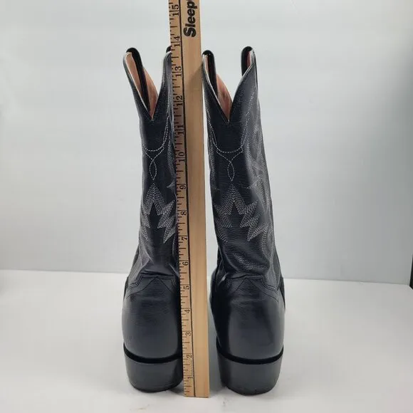 Dan Post Men's Black Leather Western Cowboy Boots DP2210 US Size 13D