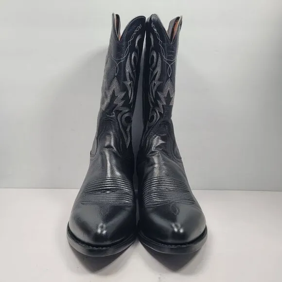 Dan Post Men's Black Leather Western Cowboy Boots DP2210 US Size 13D