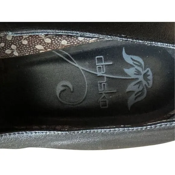 Dansko Bennett Black Leather Shooties Shoes Size EU 42 US 11.5 - 12