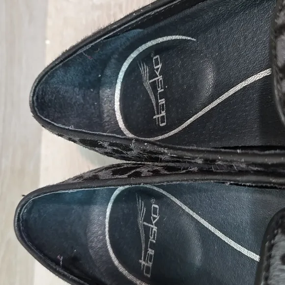 Dansko Women Ocsana calf hair Leather Mary Jane Clog shoes sz 36/5.5-6